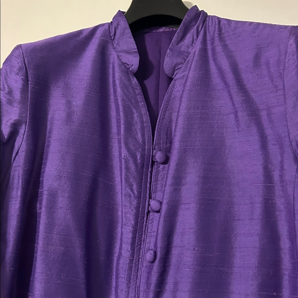 Elegant Purple Satin Jacket